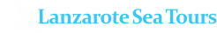 Logo with sailboat icon and text 'Lanzarote Sea Tours' in blue and white.